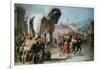 The Procession of the Trojan Horse into Troy, C1760-Giovanni Battista Tiepolo-Framed Giclee Print