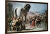 The Procession of the Trojan Horse into Troy, C1760-Giovanni Battista Tiepolo-Framed Giclee Print