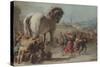 The Procession of the Trojan Horse into Troy, Ca 1760-Giandomenico Tiepolo-Stretched Canvas