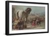 The Procession of the Trojan Horse into Troy, Ca 1760-Giandomenico Tiepolo-Framed Giclee Print