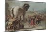 The Procession of the Trojan Horse into Troy, Ca 1760-Giandomenico Tiepolo-Mounted Giclee Print