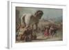 The Procession of the Trojan Horse into Troy, Ca 1760-Giandomenico Tiepolo-Framed Giclee Print