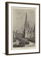 The Procession Passing the Reverend Newman Hall's Church (Christ Church) in Westminster Bridge Road-Henry William Brewer-Framed Giclee Print