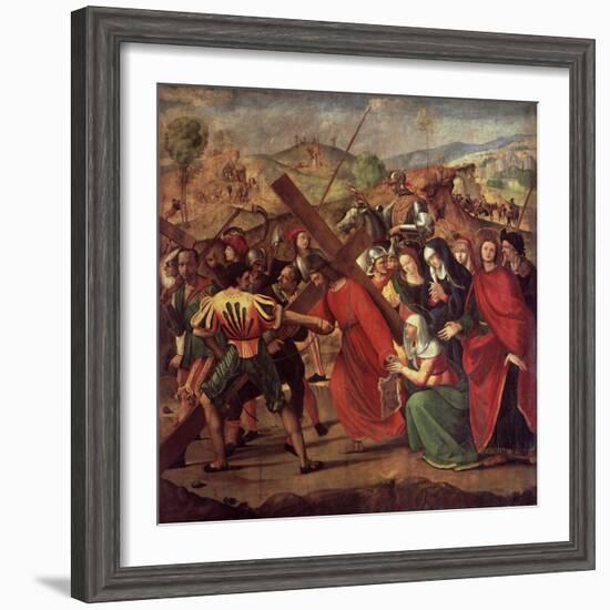 The Procession to Calvary, c.1505-Ridolfo Ghirlandaio-Framed Giclee Print