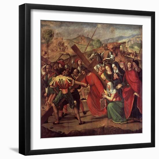 The Procession to Calvary, c.1505-Ridolfo Ghirlandaio-Framed Giclee Print