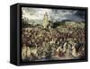 The Procession to Calvary-Pieter Bruegel the Elder-Framed Stretched Canvas