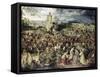 The Procession to Calvary-Pieter Bruegel the Elder-Framed Stretched Canvas