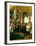 The Proclamation of Wilhelm as Kaiser of the New German Reich, in the Hall of Mirrors at Versailles-Anton Alexander von Werner-Framed Giclee Print