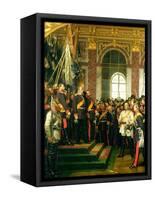 The Proclamation of Wilhelm as Kaiser of the New German Reich, in the Hall of Mirrors at Versailles-Anton Alexander von Werner-Framed Stretched Canvas