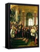 The Proclamation of Wilhelm as Kaiser of the New German Reich, in the Hall of Mirrors at Versailles-Anton Alexander von Werner-Framed Stretched Canvas