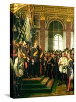 The Proclamation of Wilhelm as Kaiser of the New German Reich, in the Hall of Mirrors at Versailles-Anton Alexander von Werner-Stretched Canvas