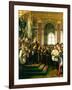 The Proclamation of Wilhelm as Kaiser of the New German Reich, in the Hall of Mirrors at Versailles-Anton Alexander von Werner-Framed Giclee Print