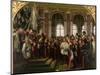 The Proclamation of Wilhelm as Kaiser of the New German Reich, in the Hall of Mirrors at Versailles-Anton Alexander von Werner-Mounted Giclee Print