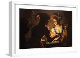 The Procuress, 1625-Gerrit van Honthorst-Framed Giclee Print