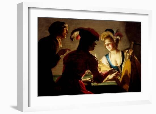 The Procuress, 1625-Gerrit van Honthorst-Framed Giclee Print