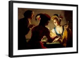 The Procuress, 1625-Gerrit van Honthorst-Framed Giclee Print