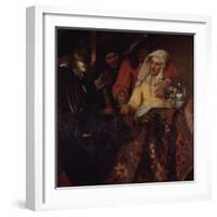 The Procuress, 1656-Johannes Vermeer-Framed Giclee Print