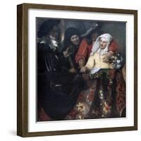 The Procuress, 1656-Johannes Vermeer-Framed Giclee Print