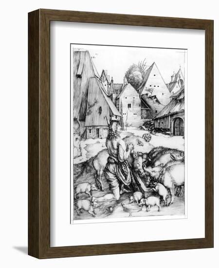 The Prodigal Son, 1496-Albrecht Dürer-Framed Giclee Print