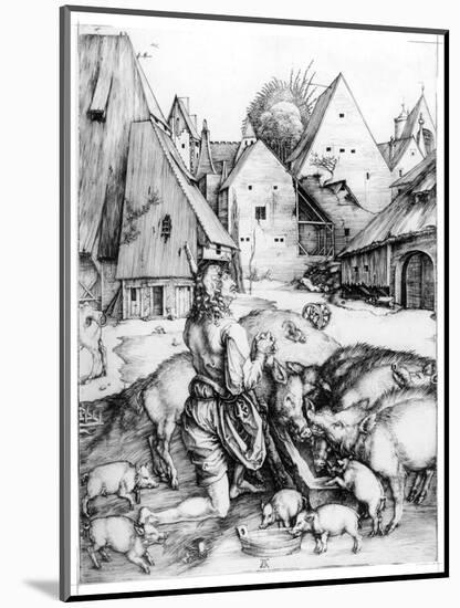 The Prodigal Son, 1496-Albrecht Dürer-Mounted Giclee Print