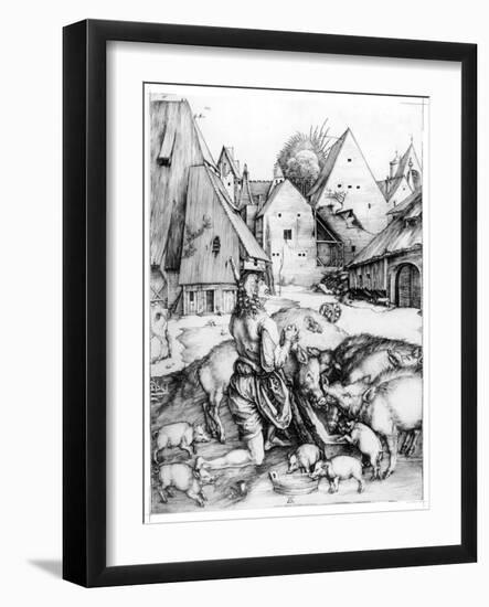 The Prodigal Son, 1496-Albrecht Dürer-Framed Giclee Print