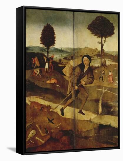 The Prodigal Son, Aussenseiten Der Fluegel Zum Heuwagen-Hieronymus Bosch-Framed Stretched Canvas