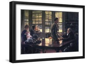 The Prodigal Son in Modern Life- the Farewell-James Tissot-Framed Art Print