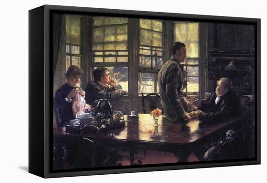 The Prodigal Son In Modern Life- The Farewell-James Tissot-Framed Stretched Canvas