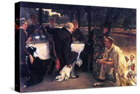 The Prodigal Son In Modern Life- The Fattened Calf-James Tissot-Stretched Canvas