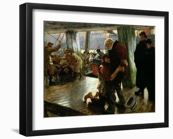 The Prodigal Son in Modern Life: The Return, c.1882 (Preparatory Sketch)-James Tissot-Framed Giclee Print