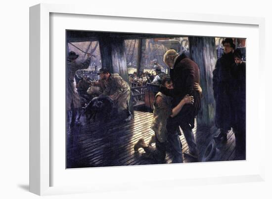 The Prodigal Son In Modern Life - The Return-James Tissot-Framed Art Print