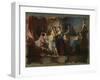 The Prodigal Son Living with Harlots, c.1750-Johann Wolfgang Baumgartner-Framed Giclee Print