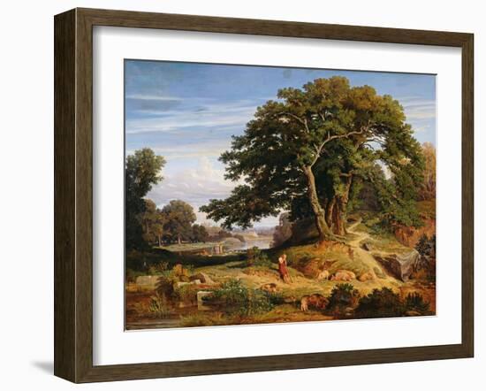 The Prodigal Son Watching the Swine-Charles Joseph Lecointe-Framed Giclee Print