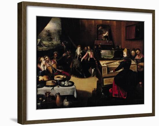 The Prodigal Son with the Courtesans Or, Interior Scene-Pieter Jansz. Pourbus-Framed Giclee Print