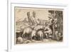 The Prodigal Son with the Swine, 1538-Hans Sebald Beham-Framed Giclee Print