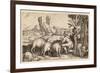 The Prodigal Son with the Swine, 1538-Hans Sebald Beham-Framed Giclee Print