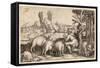The Prodigal Son with the Swine, 1538-Hans Sebald Beham-Framed Stretched Canvas