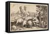 The Prodigal Son with the Swine, 1538-Hans Sebald Beham-Framed Stretched Canvas