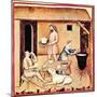 The Production of Cheese. a Miniature from Tacuinum Sanitatis, Second Half of 14th C-null-Mounted Premium Giclee Print