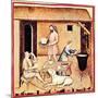 The Production of Cheese. a Miniature from Tacuinum Sanitatis, Second Half of 14th C-null-Mounted Giclee Print