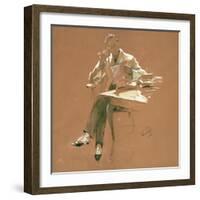 The Professor-Willard Leroy Metcalf-Framed Giclee Print