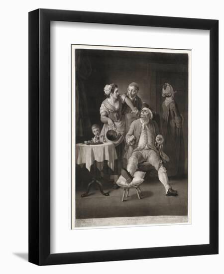 The Profligate Punished by Neglect and Contempt, Print Made by Valentine Green, 1775-Edward Penny-Framed Giclee Print