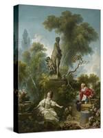 The Progress of Love: the Meeting, Ca 1773-Jean-Honoré Fragonard-Stretched Canvas