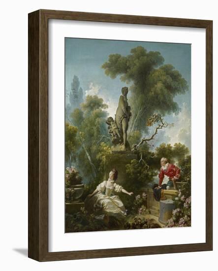 The Progress of Love: the Meeting, Ca 1773-Jean-Honoré Fragonard-Framed Giclee Print