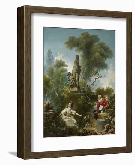 The Progress of Love: the Meeting, Ca 1773-Jean-Honoré Fragonard-Framed Giclee Print