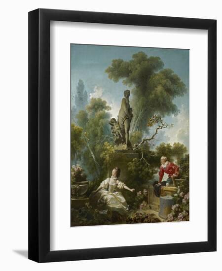 The Progress of Love: the Meeting, Ca 1773-Jean-Honoré Fragonard-Framed Giclee Print