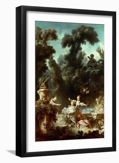 The Progress of Love: The Pursuit, 1771-72-Jean-Honore Fragonard-Framed Giclee Print