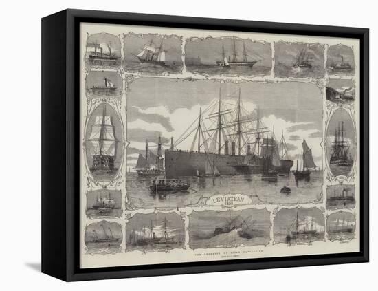 The Progress of Steam Navigation-George Henry Andrews-Framed Stretched Canvas