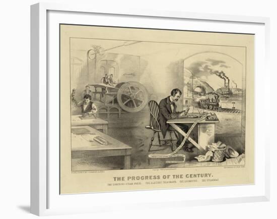 The Progress of the Century-Currier & Ives-Framed Giclee Print