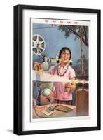 The Projectionist of the Village Poster-null-Framed Giclee Print